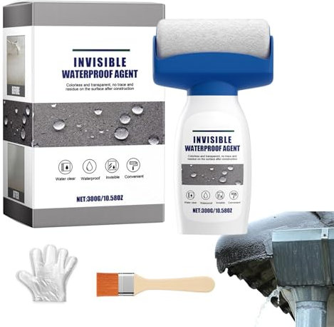 Raxove Unsichtbarer wasserfester Kleber, transparenter wasserfester Kleber, Wasserdichtes isolierendes Dichtmittel, Auslaufsicherer, geruchsfreier Beschichtungsroller auf Wasserbasis, Handschuhe im