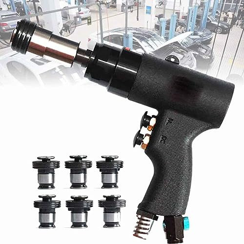 XNYXLPP Pneumatische Gewindeschneidmaschine, pneumatischer Gewindeschneider mit selbstsicherndem Kopf, Luftmotor-Gewindeschneidklemme, M3/M4/M5/M6/M8/M10/M12