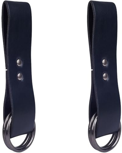 GORGECRAFT 2Pcs PU Leather Skirt Hikes Renaissance Medieval Black Vintage Skirt Hike Clips Tankard Strap Waistband Accessory for Renaissance Costumes Belt Faire LARP Viking Cosplay Garment