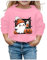NaLatia Halloween Kostüme Halloween Kostüm Damen Langarmshirt Sweatshirt Kürbisse und Geister Drucken Langarm Rundhals Pulli Ohne Kapuze Halloween Druck Karneval Festival