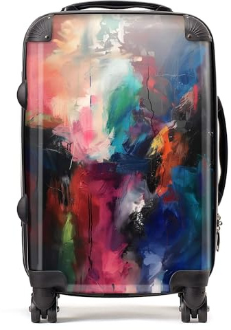 Warren Reed - Designer Cosmic Fusion: Colours of The Universe Suitcase – Lightweight Hard Case, TSA Lock, 4 Spinner Wheels