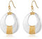 LILIE&WHITE Ohrringe Für Damen Ohrringe im Zweifarbigen Design – Elegante Damen-Hängeohrringe in Silber und Goldoptik, Perfekt für Alltag und Besondere Anlässe