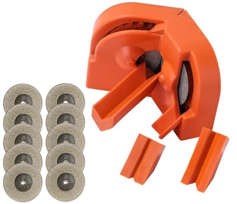 Drill Bit Sharpener Grinder Kit Suitable 2-16mm Multipurpose Electric Drill Bit Sharpening Tool Portable Power Drill Bit Sharpener with 10PCS Grinding Discs (Orange)