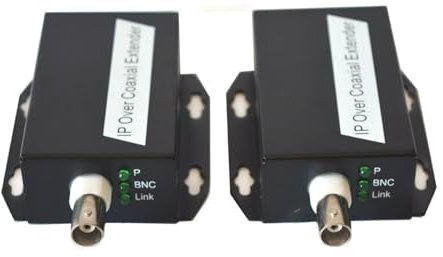 Lot de 2 rallonges IP sur câble coaxial BNC Rj45 jusqu'à 500 m