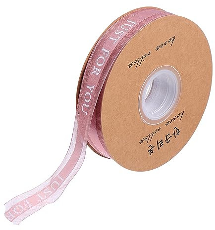 OSALADI 1rolle Buchstaben Druckband Breit Netzsatinbänder Für Geschenkverpackung Basteln Dekorationen Und Hochzeiten Yards Lotosrosa