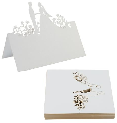 Greyoe Tischkarten Hochzeit - 50 Weiße Tischdeko Hochzeit Tischdeko für Geburtstag Konfirmation Kommunion Taufe Feier usw