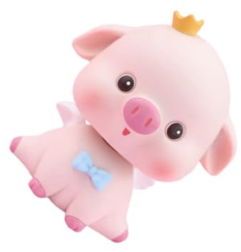 POPETPOP Schwein Desktop Dekor Kunstharz Wackelkopf Ornament Auto Schmuck Büro Und Wohnaccessoire