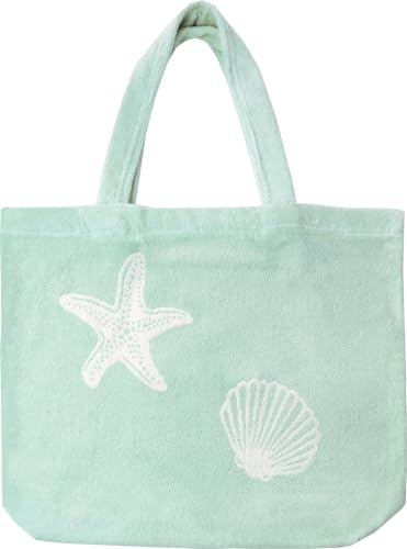 Delindo Lifestyle Frottee Strandtasche MIAMI XXL, leicht und faltbar, 46x54 cm, 100% Baumwolle, OEKOTEX-100