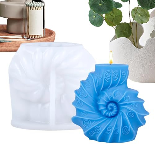 Silicone Candle Molds, Epoxy Resin Casting Molds, Easy Release Semi-Transparent Design, Heat Resistant Material, Translucent, Ideal for Candy, Crafts, Chocolate