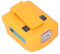 Qotolith DCB180 18V 20V Lithium -Batterie -Adapter, Typ C USB -Anschluss vom Typ C, 12V 2A DC -Ausgang, eingebautes LED -Licht, Notstromversorgung, für Outdoor, Camping, Mobile