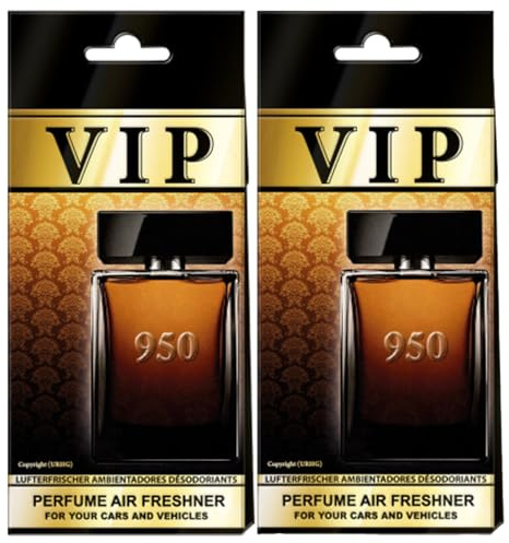 VIP CARIBI Luxus-Auto-Lufterfrischer (2er-Pack) Premium-Düfte, inspiriert von exklusiven Parfums;eleganter;langanhaltender Duft;Premium-Lufterfrischer für Auto, Zuhause;Büro und als Geschenk (950)