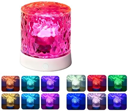 LamparaDecor Projecteur de vagues rechargeable - Contrôle tactile - 16 couleurs à intensité variable - Pour éclairage de douche | Éclairage d'ambiance