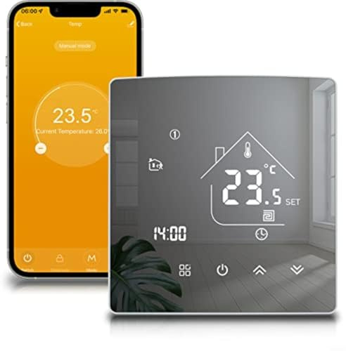 GANCEI Central Heating Thermostats With LCD Touch Control, App And Voice Compatible For Gas Boilers, Hot Water Systems And Underfloor Heating(Gas boiler)