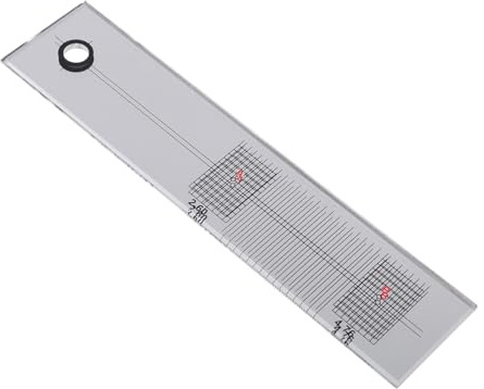 Abaodam Vinyl Protractor Einstellungslineal aus Acryl für Plattenspieler Hochpräzises Kalibrierungswerkzeug für Tonabnehmerjustierung Leicht zu Reinigen Weiß