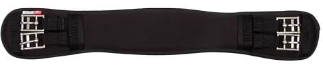 Imperial Riding Dressurgurt IRH Memory Foam, anatomischer Sattelgurt mit Memoryschaum, Schwarz, 80cm