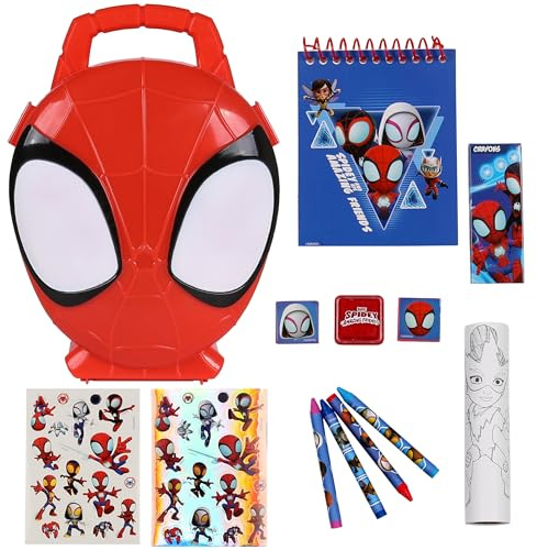 sarcia.eu Malset im Koffer – Kreativset, Zeichen & Bastelset, Malkoffer mit Zubehör, Geschenk (Spidey)