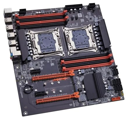 Scheda madre Set di schede madri da gioco Fit For X99 Dual CPU con CPU E5 V3/V4 e 4 * 16 GB o 8 * 16 GB di RAM DDR4 2400 MHz, supporto USB3.0 SATA3.0 Dual M.2 NVME