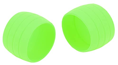 Bediffer Fahrrad-Silikon-Elastikband-Befestigungsring, Weicher und Langlebiger Lenkerbandstopfen für Rennräder, 2er-Pack (Grün)