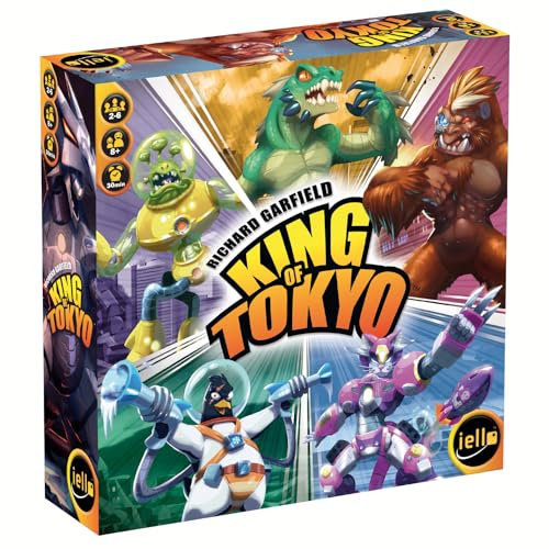 Iello 513299 - King of Tokyo Neue Edition- Deutsch, für 8 Jahre to 99 Jahre, Medium, Grün, Blau, Rot