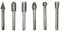 Big Horn 19392 6 Pc Diamant-Frässtifte-Set – 1/10,2 cm Schaft, Körnung 80 – Medium