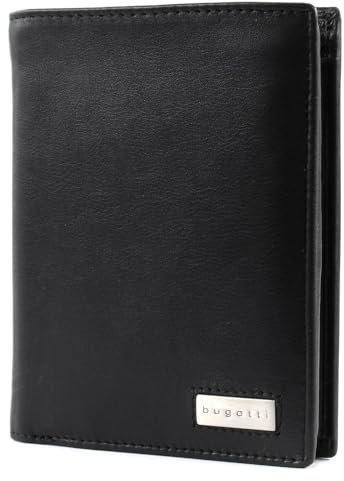 bugatti City Line RFID Coin Wallet Combi Style 13CC Metal Logo Black