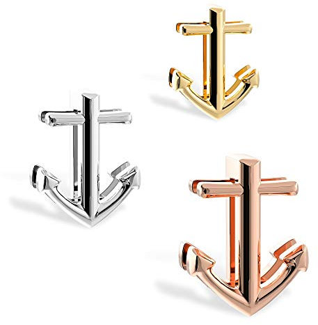 THIORA Charmband Charms | 'Anker' Anhänger | Anchor Charm | Mesh Armband Charm (Silber)