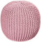 Urban Lifestyle Pouf, rund, gestrickt, Hellrosa