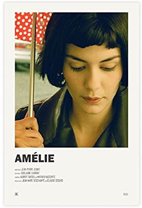 Leinwandposter Love Movie The Fabulous Destiny Of Amélie Poulain Amélie, Schlafzimmer-Dekor, Sportlandschaft, Büro, Raumdekoration, Geschenk, 50 x 75 cm, ungerahmt, Stil 1
