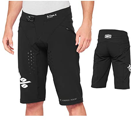 100% MTB WEAR Unisex R-CORE X Shorts Kurze Hose, schwarz (schwarz), 32