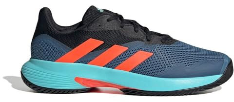 Adidas Herren Courtjam Control M Shoes-Low (Non Football), Core Black/Pulse Aqua/Altered Blue, 43 1/3 EU