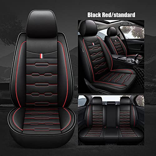 Sitzbezüge Auto Set Autositzbezüge Universal für Alfa Romeo 147 156 159 166 Giulia Giulietta Mito Stelvio,Mg 6 Mg3 Autozubehör-Schwarz Rot Standard