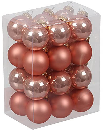 Kleine Baumkugeln aus Glas Ø 2 cm/2,5 cm/3 cm - Christbaumkugeln Baumschmuck Christbaumschmuck Weihnachtsbaumschmuck Weihnachtsbaumkugeln (2,5 cm, Terra)