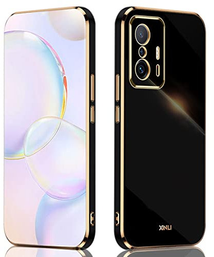 ILING Cover per Xiaomi 11T Pro 5G/Xiaomi 11T 5G Case, Silicone Colorato, Proteggi la Fotocamera, Custodia Antiurto Ultrasottile da Donna (Nero)