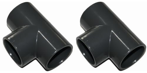 jardiboutique - Lot 2 pièces Te en PVC 90° égale Manchon 50 mm PN16