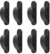 Mini Lagerung Haken Kleine Gegenstände Aufbewahrungshaken selbstklebende Auto-Haken mit 3M Klebeband,Halterung für Schlüssel zum Aufhängen Schlüsselhalter USB-Kabel Kopfhörerkabel 8 Stk (Schwarz)