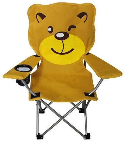 LINDER EXCLUSIV Kinder-Anglersessel mit Getränkehalter MC2504 Motivauswahl (gelb (Bär))