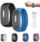 Pnedeodm 2 Stück Matteo Ultraschall-Körperform-Armband, UltraSonic LymphDrainage Slimfit-Armband, Magnetarmband für alle Männer und Frauen (Blau+Schwarz)