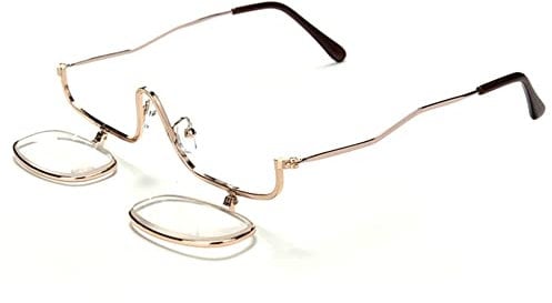 Magnifying Folding Flip Down Makeup Glasses Eye Spectacles Lens Cosmetic Readers