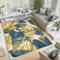 TAPISO Patio Teppich Outdoor Indoor Blau Grün Creme Blätter Flachgewebe Wetterfest UV-Beständig Sisal Wohnzimmer Terrasse Balkon ÖKO-TEX 200 x 300 cm