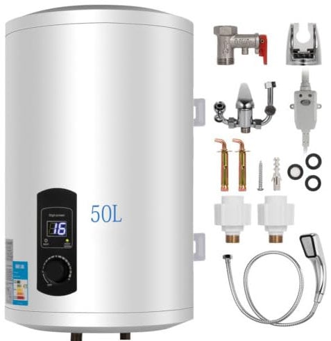 GMSLuu Elektrospeicher Warmwasserspeicher Boiler Smart Control wandhängender Boiler Inner tank: 35 L Elektronischer Durchlauferhitzer Digitalanzeige für Bad Küche 2KW 220V (50 L)