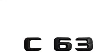 Mattschwarz C 63 Auto Kofferraum hinten Buchstaben Wort Abzeichen Emblem Aufkleber Aufkleber passend for Mercedes Benz C63 AMG