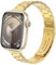 DEALELE Correas compatibles con Apple Watch de 42 mm, 41 mm, 40 mm, 38 mm, correa de repuesto delgada de metal de acero inoxidable para iWatch Series 10/9/8/7/6/5/4/3/SE para mujeres y hombres (dorado