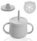 PICOCACA | Vaso de Aprendizaje Bebé 4 en 1 | Taza Infantil con Pajita, Boquilla, Recipiente para Snacks y Asas (Gris)