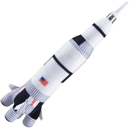 Saturn Rocket 17.5 Soft Plush Toy Figure with Printed Details for Space-Themed Celebrations
