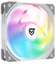 Nfortec Ventilador KOIT 120mm A-RGB PWM White, Disipador y refrigeracion líquida, Iluminación Personalizable, Funcionamiento Silencioso, Control PWM, 120mm, DC 12V, Compatible con Chasis y Radiadores