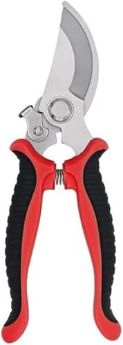 Jütze® Gartenschere für Sträucher und Blumen mit Rutschfester Griff & Edelstahl-Klinge, Leicht & Ergonomisch Rosenschere, Sicher mit Klingensperre, Beidhändig bedienbar, Länge 19cm