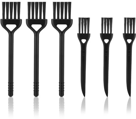 InnoHHustle 6pcs Anti Static ESD Brush Lab Keyboard Cleaning Brush, Electronics Cleaner Brushes for PC Computer Keyboard, Small Portable Cleaning Kit for Printer Cleaner Gap Vent Track Narrow Space