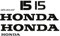 ricambio kit adesivi compatibile per HONDA 15 CV ADVANCED