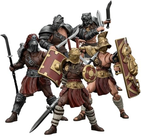 JOYTOY 1/18 Strife Roman Gladiator Elite Collection Actionfiguren – 10,2 cm römische Legionär-Soldaten-Figuren, 5 Stück