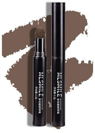 Haarpuder-Stick, Kaschier-Stick für kahle Stellen, wasserfest, Haarverdichter für graue Haarwurzeln, Haarverlust, dünne Haare (Brown, One Size)